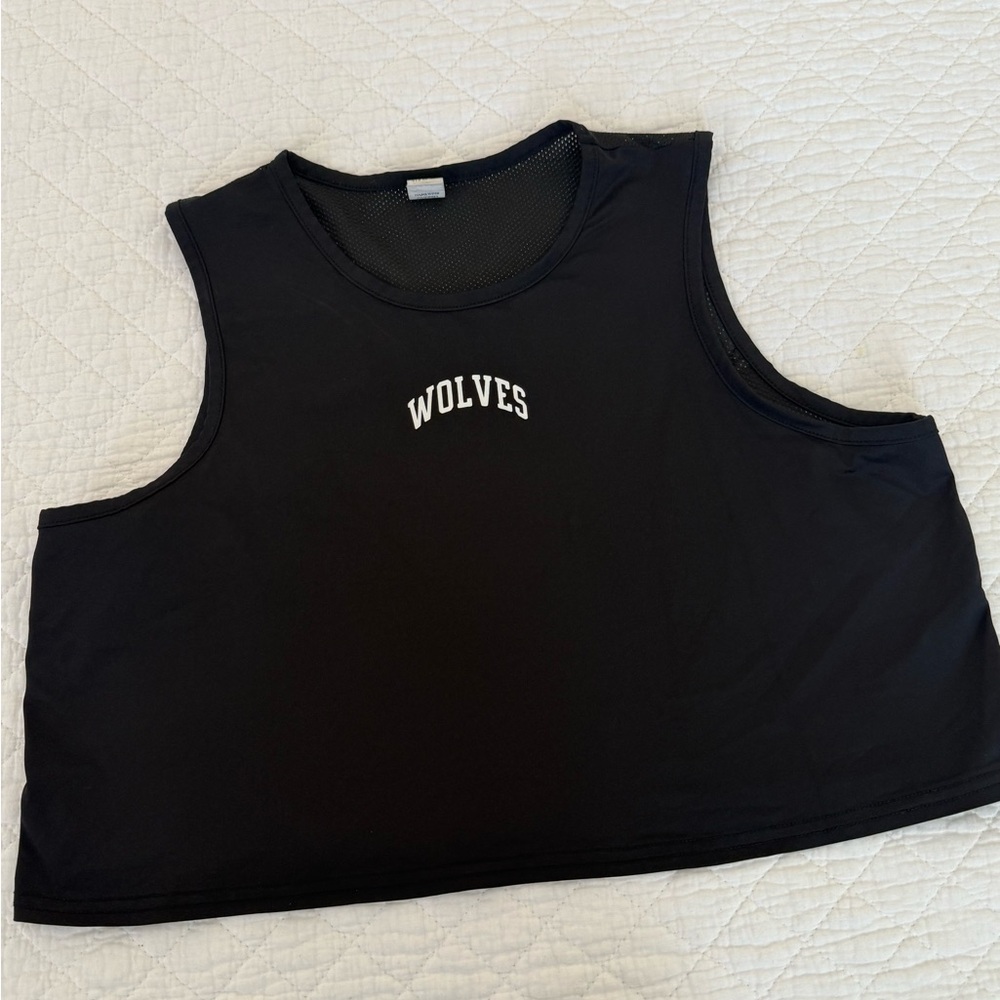 Darc Sport Black Mesh crop Tank